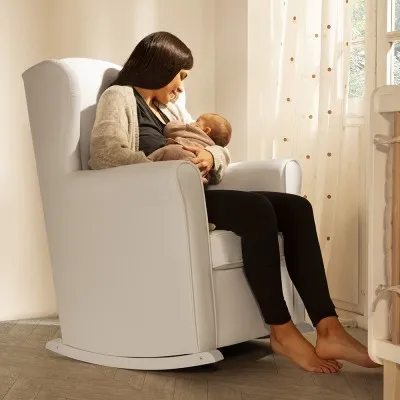 Люлеещ се стол Micuna NANNY със система Slow System, white/beige