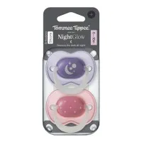 Tommee Tippee Ортодонтични залъгалки NIGHT GLOW 6-18м, TT.0311