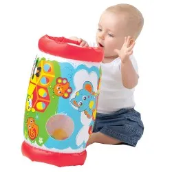 Надуваема играчка "Валяк" PLAYGRO, 6м+, червен Надуваема играчка "Валяк" PLAYGRO, 6м+, червен