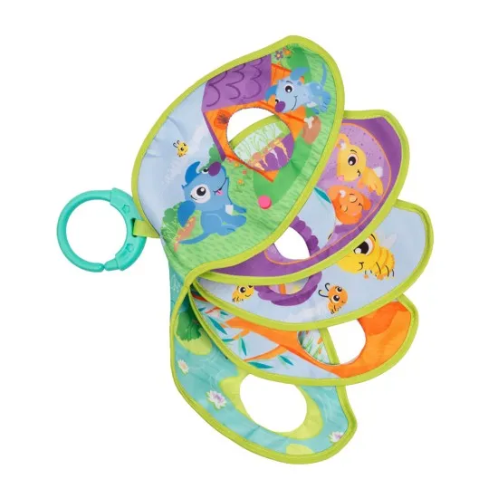 PLAYGRO Текстилна книжка Щастливи у дома с животни за куклен театър, 12м+