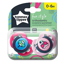 Залъгалки FUN STYLE, 0-6м, 2 бр./оп., Котка/Пиле