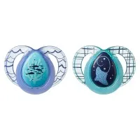 Tommee Tippee Ортодонтични залъгалки NIGHT TIME, 6-18м, 2 бр./оп., Скат 43336285