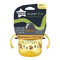Tommee Tippee SuperStar Неразливаща се чаша с мек накрайник с дръжки 190 мл, BACSHIELD, жълта