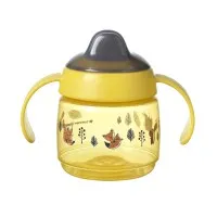 Tommee Tippee SuperStar Неразливаща се чаша с мек накрайник с дръжки 190 мл, BACSHIELD, жълта