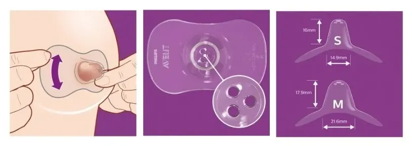 Силиконови протектори за кърмачки Philips AVENT SCF153/03 Изработени от ултра фин, чист и мек медицински силикон, предпазват възпалените или разранени зърна по време на кърмене